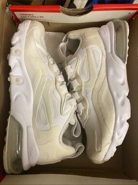 Nike Air Max 270 RT (PS) Toddler Boys Girls White Air Sneakers BQ0102-100
